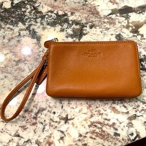 Coach double zip wristlet